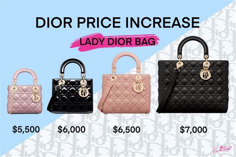 cheapest dior bag price|lady Dior bag price list.